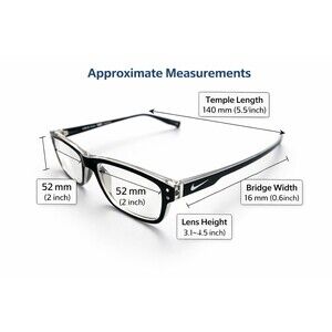 Nike 7231 001 Matte Black Clear Eyeglasses Frame Full Rim Eyewear FRAMES ONLY